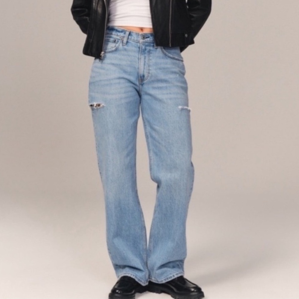 Abercrombie Curve Love Low Rise Baggy Jean